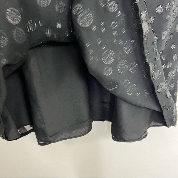 J. Crew Black A-Line Metallic Dot Jacquard Dress Size 4 - Picture 9 of 14